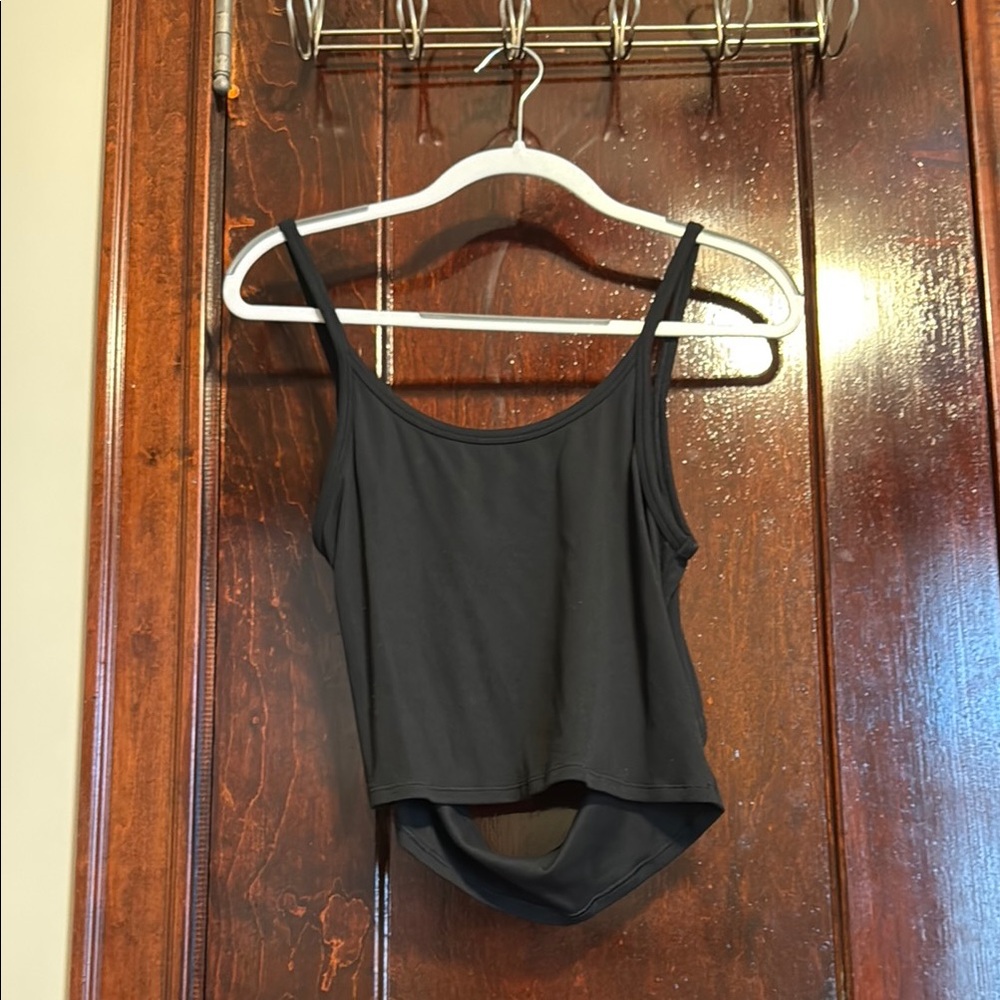 Athleta Powervita Ribbed Women’s Black Twist Back Tank
